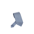 Cravate soie micro motif bleu