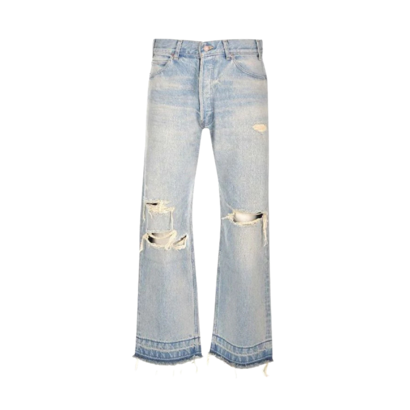 Jean large coton denim bleu...