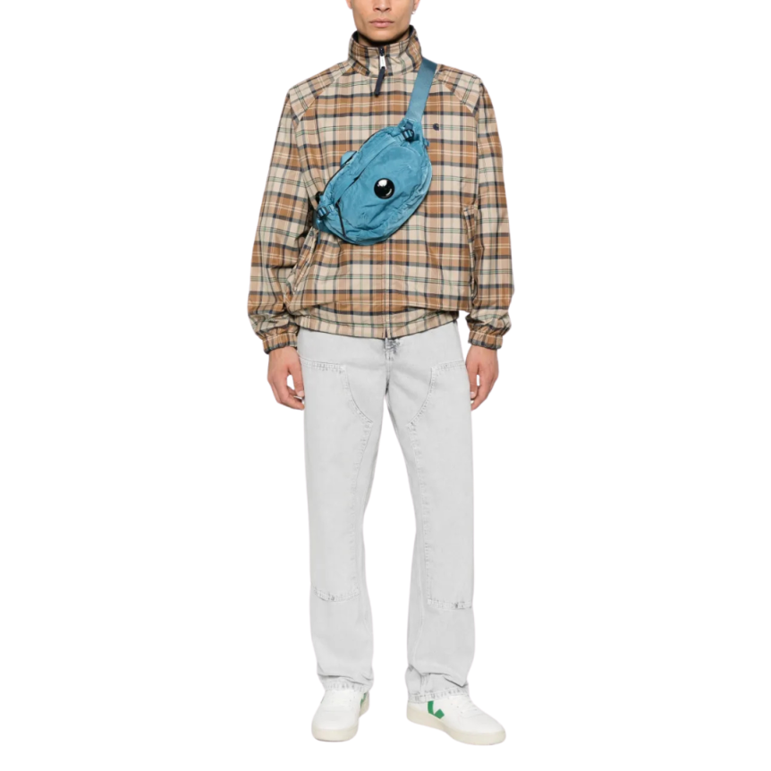 Sac bandoulière CP COMPANY banane nylon B Lens bleu ciel