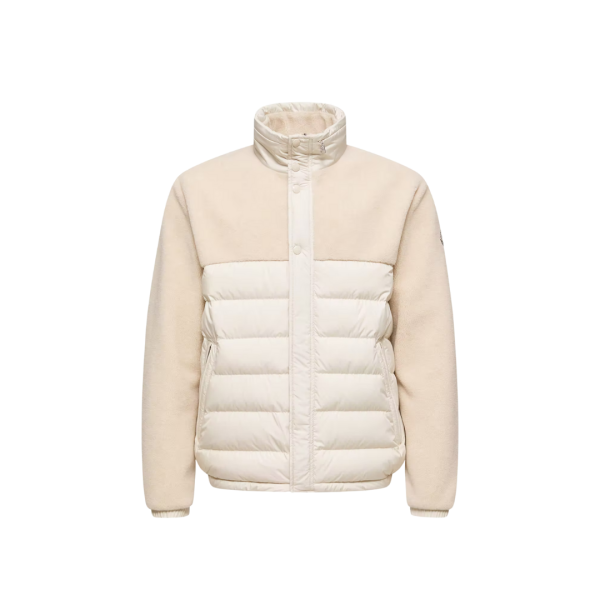 Doudoune courte MONCLER Mistral polaire teddy beige