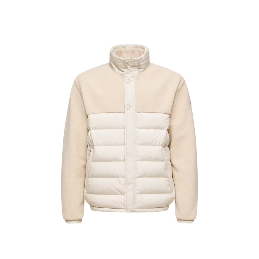 Doudoune courte MONCLER Mistral polaire teddy beige