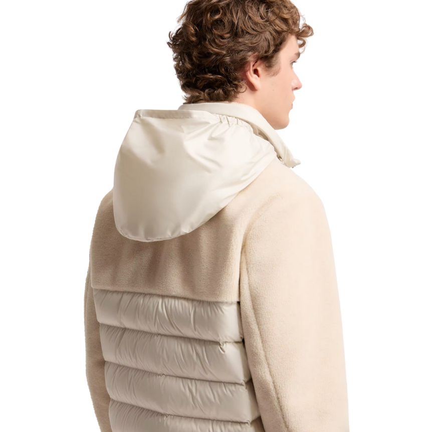 Doudoune courte MONCLER Mistral polaire teddy beige