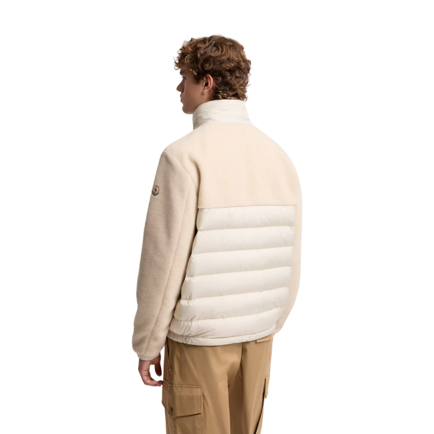 Doudoune courte MONCLER Mistral polaire teddy beige