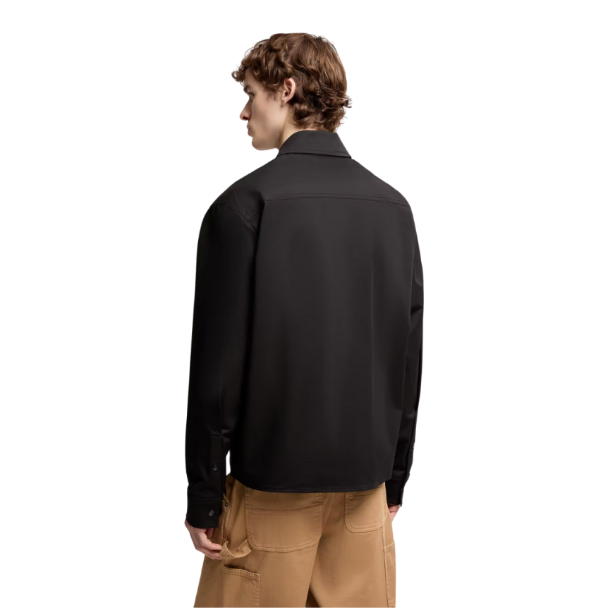 Surchemise zippée MONCLER gabardine de coton mélangé noir