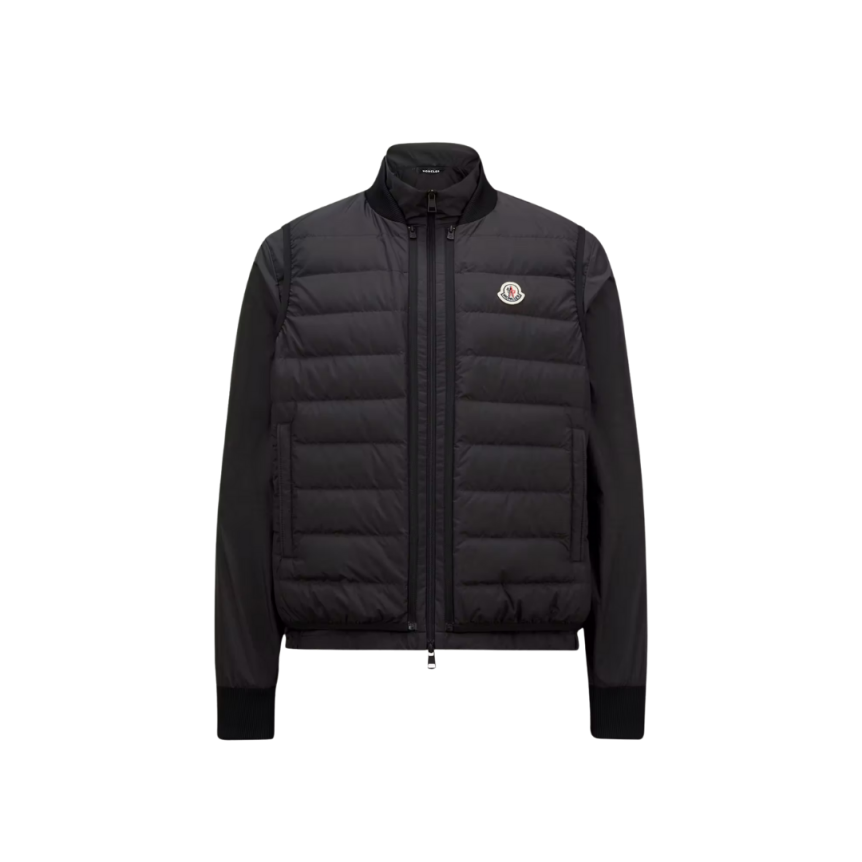 Doudoune courte 3-en-1 MONCLER Verney nylon noir réversible gilet amovible