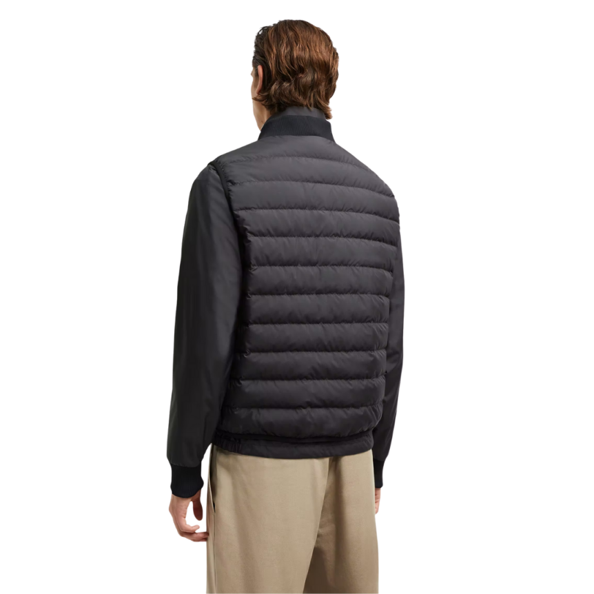 Doudoune courte 3-en-1 MONCLER Verney nylon noir réversible gilet amovible