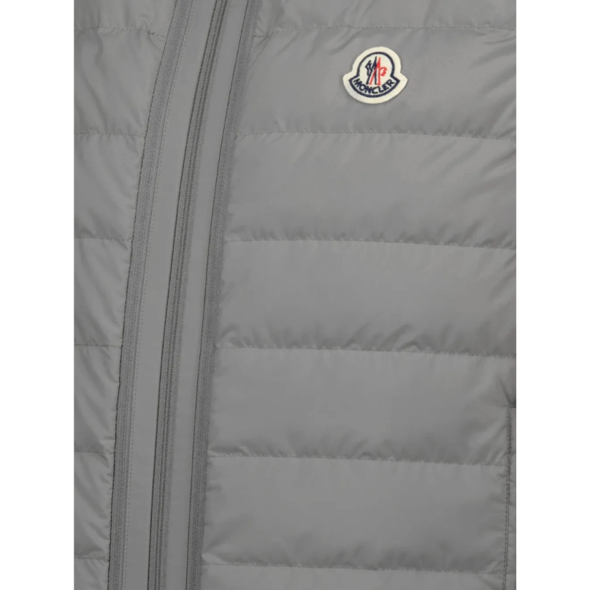 Doudoune courte 3-en-1 MONCLER Verney nylon gris réversible gilet amovible