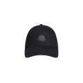 Casquette gabardine de coton noir logo noir