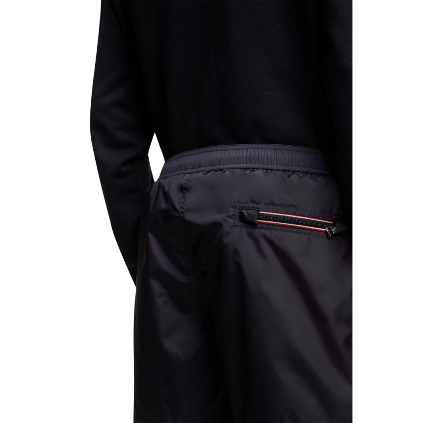 Short de bain MONCLER nylon bleu marine logo