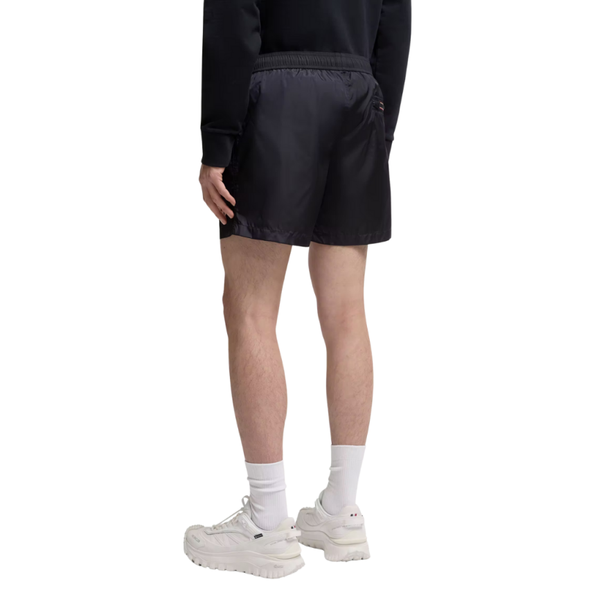 Short de bain MONCLER nylon bleu marine logo