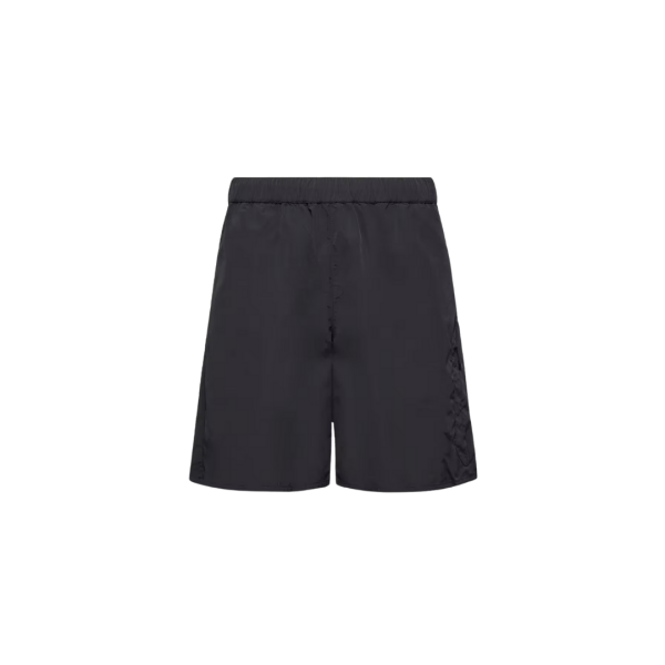 Short de bain MONCLER poche cargo nylon noir mat