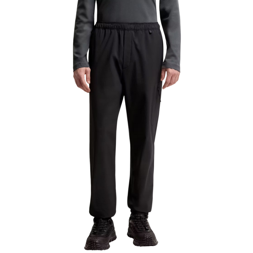 Pantalon de survêtement MONCLER coton stretch noir à logo noir