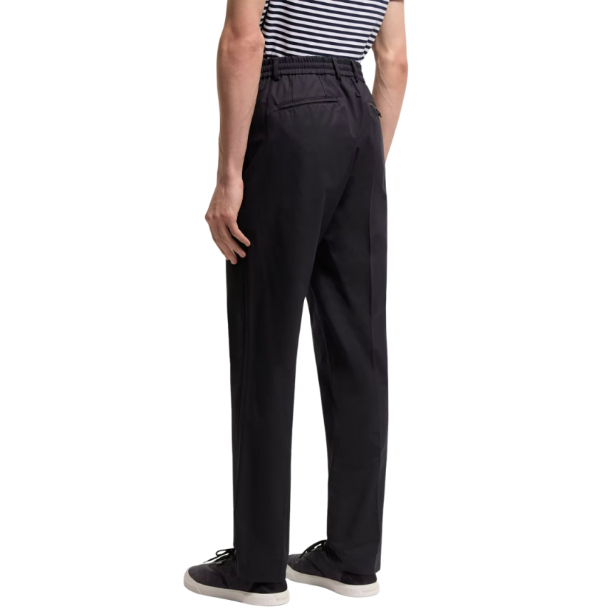 Pantalon MONCLER coton mélangé toile technique bleu marine taille cordon