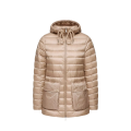 Doudoune courte à capuche Jasmin nylon beige clair poches