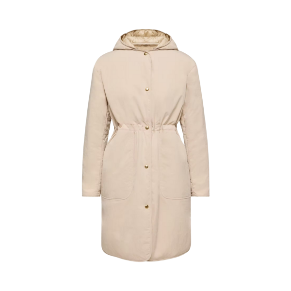 Parka à capuche MONCLER Thymlong imperméable réversible nylon beige
