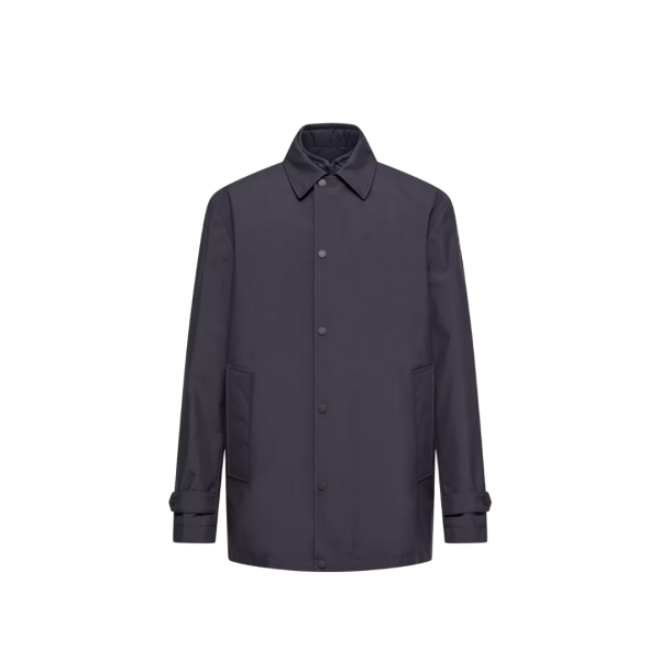 Doudoune-chemise mi-longue 3-en-1 MONCLER Brecon bleu marine gilet amovible