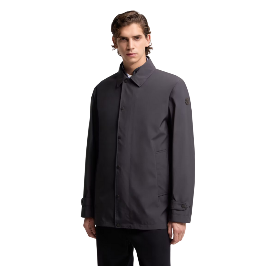 Doudoune-chemise mi-longue 3-en-1 MONCLER Brecon bleu marine gilet amovible