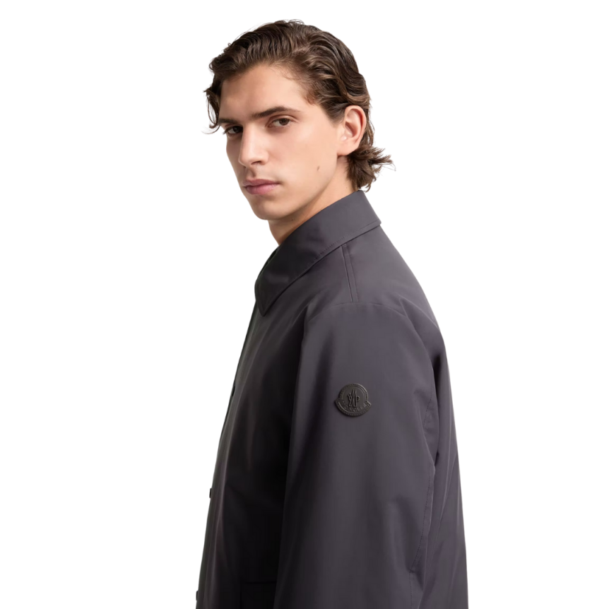 Doudoune-chemise mi-longue 3-en-1 MONCLER Brecon bleu marine gilet amovible