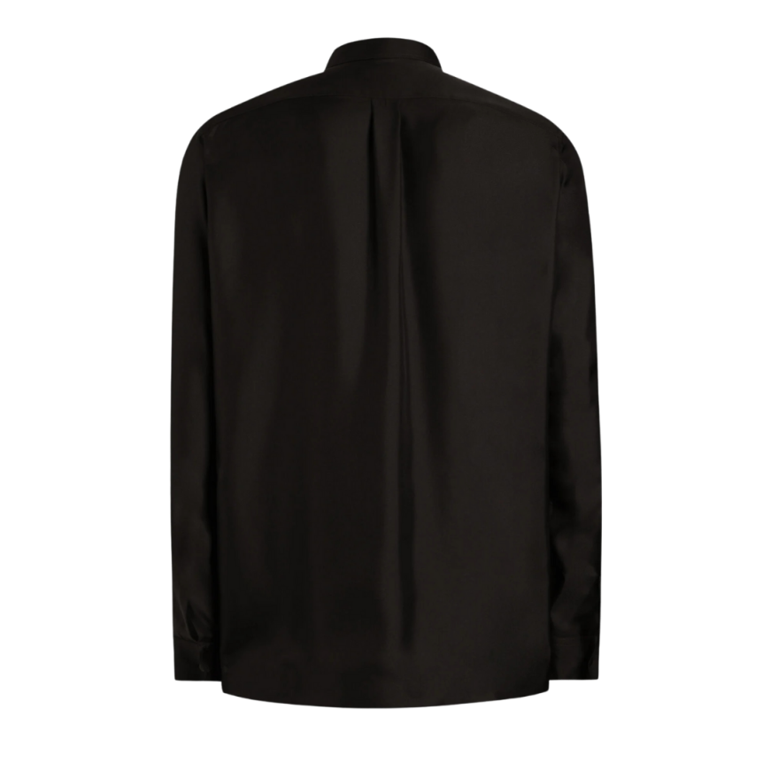 DOLCE & GABBANA Chemise twill de soie marron chocolat