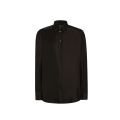 Chemise twill de soie marron chocolat
