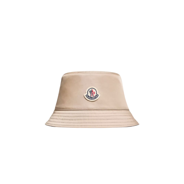 Bob réversible MONCLER gabardine polyester beige clair bleu marine