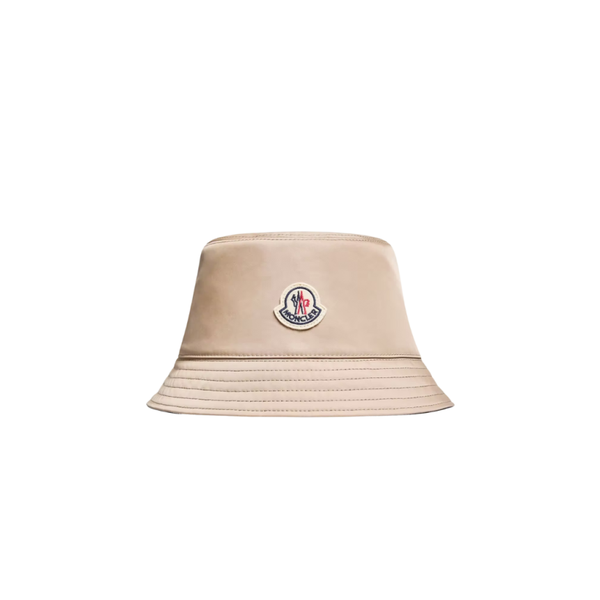 Bob réversible MONCLER gabardine polyester beige clair bleu marine