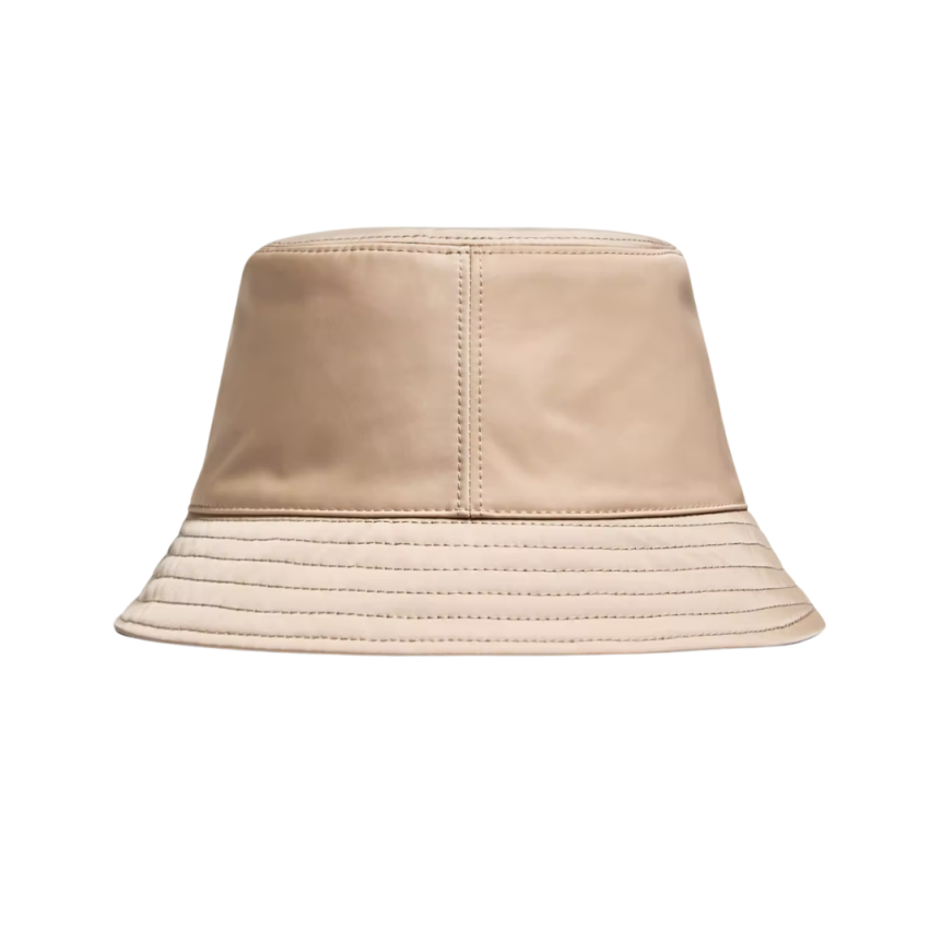 Bob réversible MONCLER gabardine polyester beige clair bleu marine