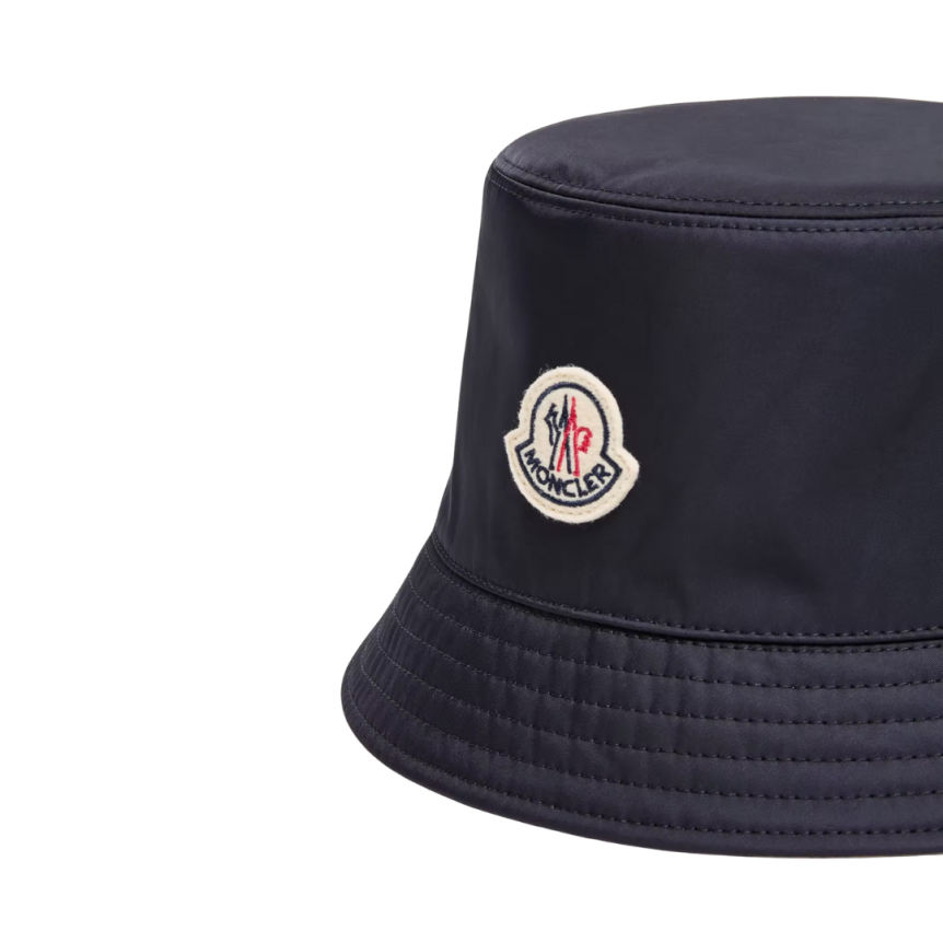 Bob réversible MONCLER gabardine polyester beige clair bleu marine