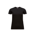 T-shirt col rond cintré coton jersey noir logo