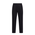 Pantalon de survêtement coton mélangé bleu marine logo cuir