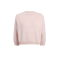 Pull col rond manche 3/4 Sabina cachemire laine mohair rose pale