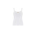 Top Débardeur Twin set bretelle coton viscose zigzag blanc