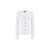 Cardigan bouton coton viscose zigzag blanc
