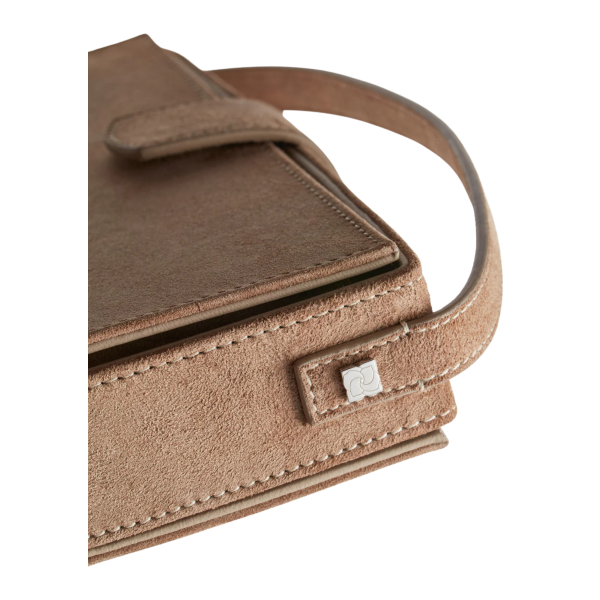 Sac pochette MAGDA BUTRYM Apolonia Petit daim beige  breloque fleur