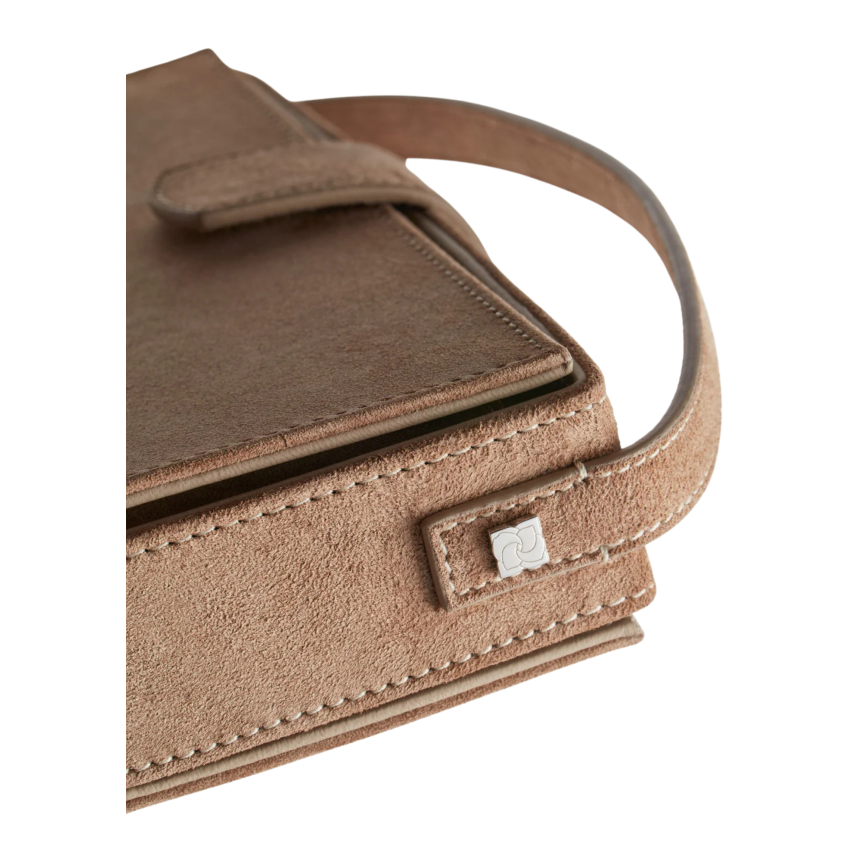 Sac pochette MAGDA BUTRYM Apolonia Petit daim beige  breloque fleur