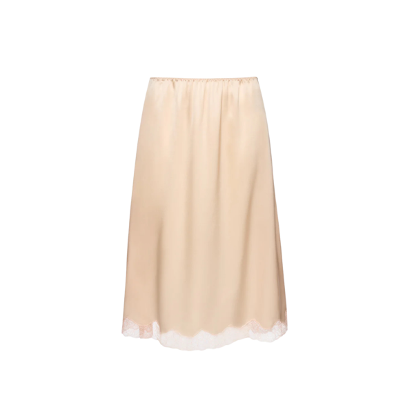 Jupe nuisette MAGDA BUTRYM en dentelle de soie peche bas dentelle