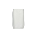 Jupe crayon mi longue à volants avec bordure en dentelle blanche