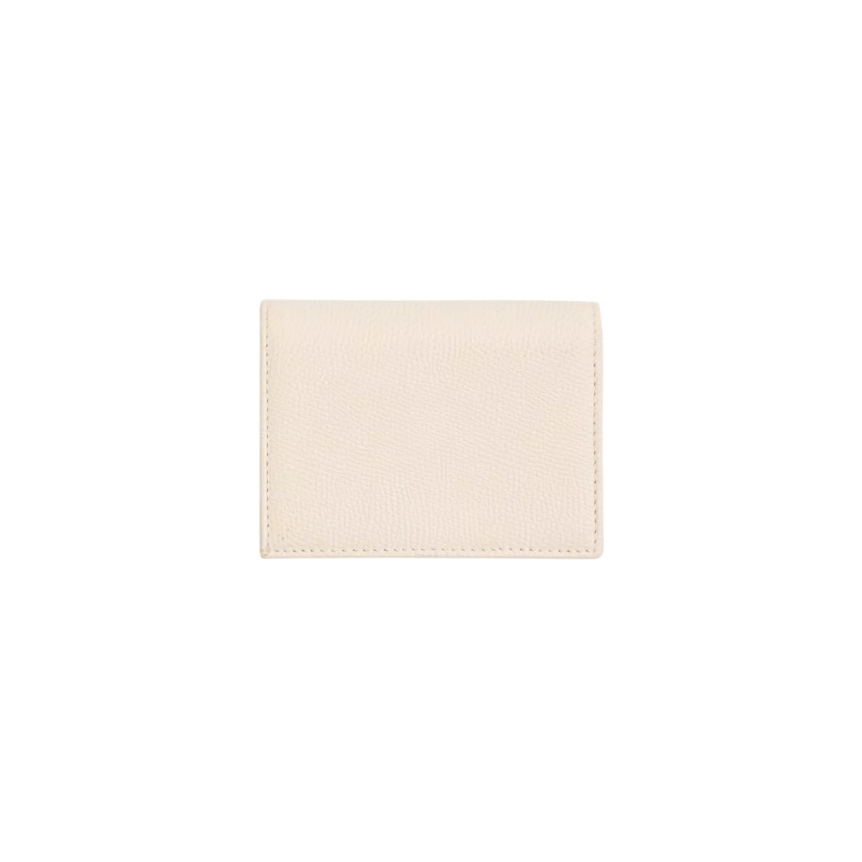 Portefeuille VALENTINO Cherryfic en veau granuleux écru métal émail doré cerises rouge