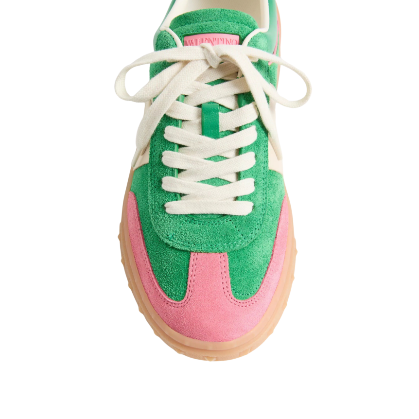 Baskets VALENTINO Upvillage Crosta daim vert rose