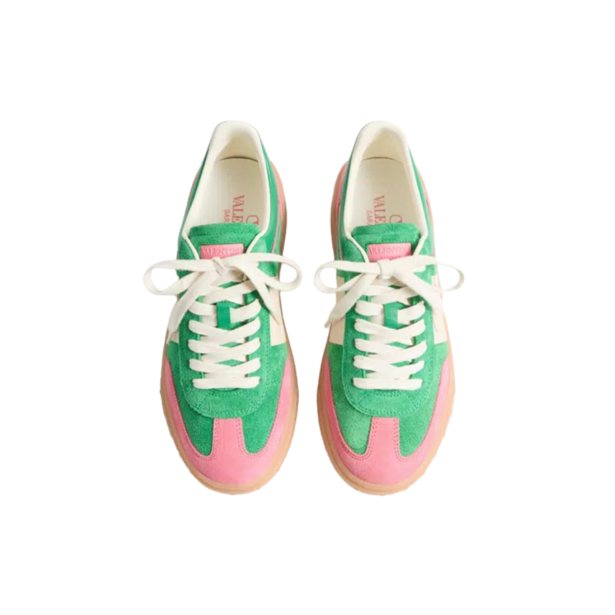 Baskets VALENTINO Upvillage Crosta daim vert rose