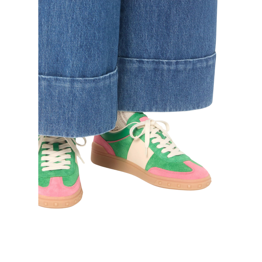 Baskets VALENTINO Upvillage Crosta daim vert rose