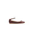 Ballerine plates Misty marron bordeaux bride cheville