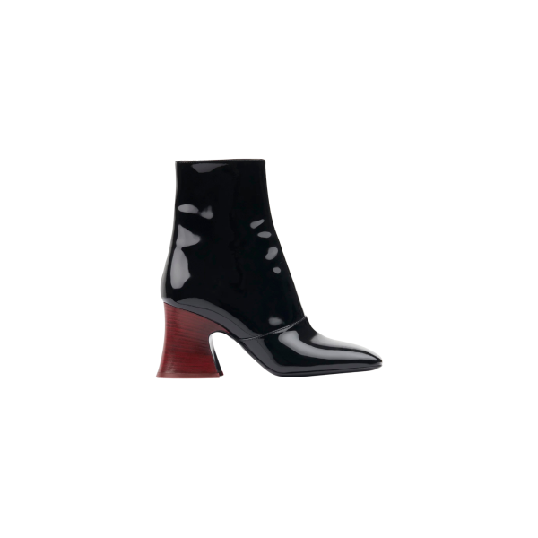 Bottines à talon CHLOE Janis cuir verni brillant