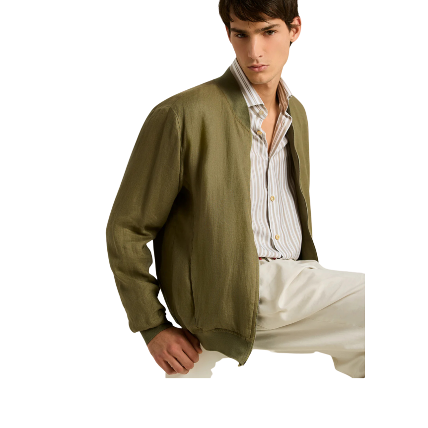 Blouson teddy KITON lin kaki
