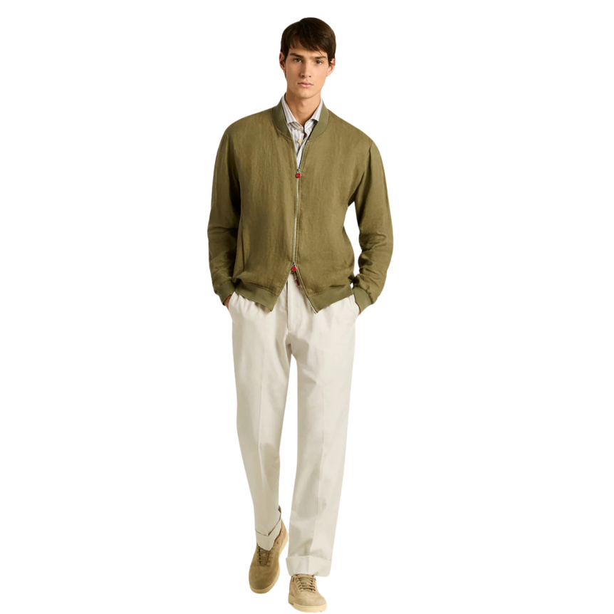 Blouson teddy KITON lin kaki