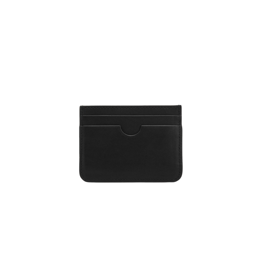 Porte-cartes AMI Paris cuir lisse noir cœur noir