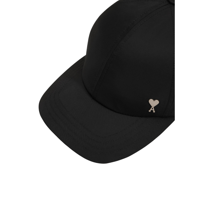 Casquette AMI Paris nylon noir cœur métal