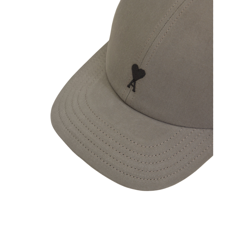 Casquette AMI Paris coton gris broderie cœur noir
