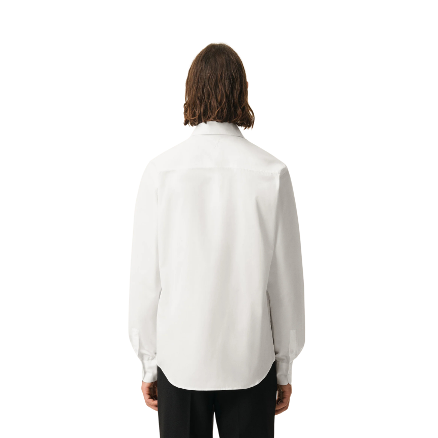 Chemise manche longue AMI Paris popeline coton blanc broderie cœur