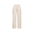 Jean denim coton écru bas large revers